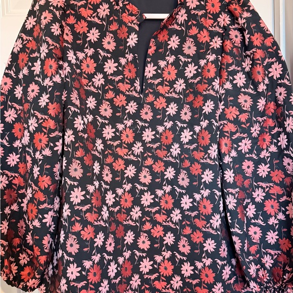 Sugarlips Tops - Sugarlips Floral Blouse - Black and Pink